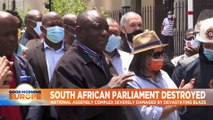 Fire 'under control' after it ravaged South Africa's historic Parliament complex