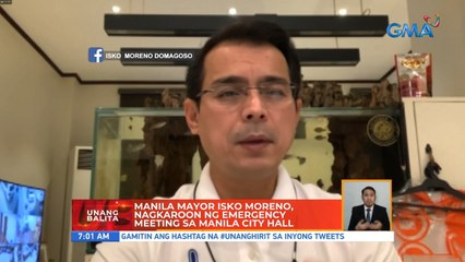 Manila Mayor Isko Moreno, nagkaroon ng emergency meeting sa Manila City Hall | UB
