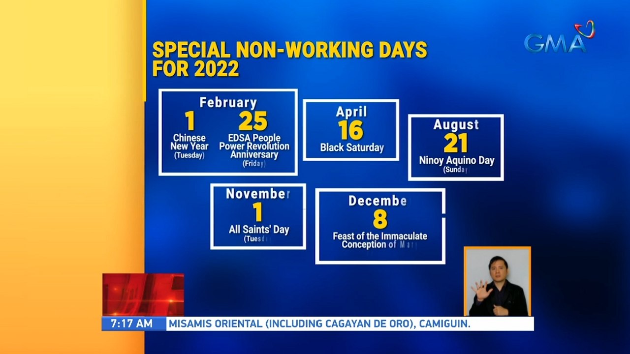 2022 holidays | UB