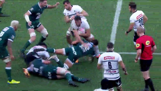 TOP 14 - Essai de Axel MULLER (CAB) - Section Paloise - CA Brive - J14 - Saison 2021/2022