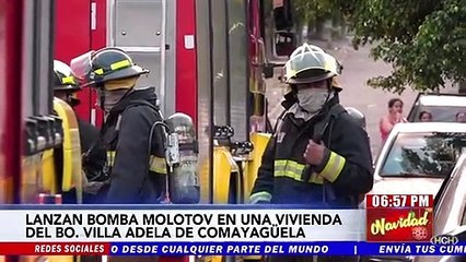 Lanzan bomba Molotov en una vivienda en el barrio Villa Adela de Comayagüela