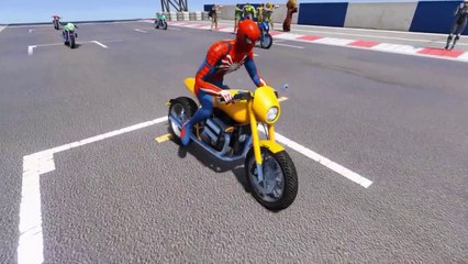 Hombre Araña Venom Hulk y Muchos más se enfrentan en un Desafío De MOTOS con Spiderman