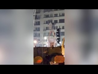 اللقطات الأولى لوصول مسلة ميدان التحرير