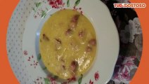 Caldo de mandioquinha (batata baroa) com calabresa