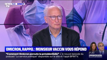 Dose de rappel: le professeur Alain Fischer assure qu'atteindre les 25 millions d'injections en cinq semaines "est un objectif primordial"