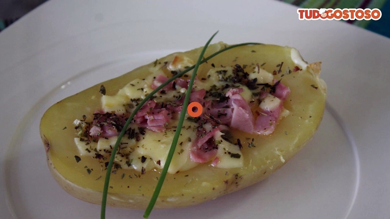 Batata recheada fácil