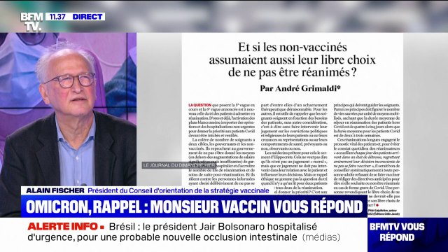 Le professeur Alain Fischer, responsable de la stratégie vaccinale, répond à vos questions sur BFMTV