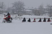 Son dakika haberi... Erzincanlı çocuklar kar tatilinde motosikletli kızak keyfi yaptı