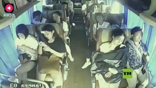 Caught on Camera Terrifying bus crash