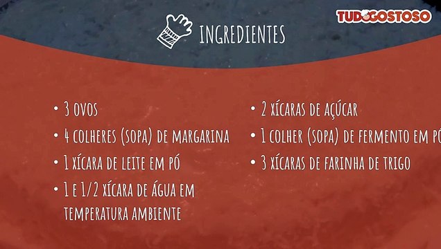 Bolo de leite em pó simples