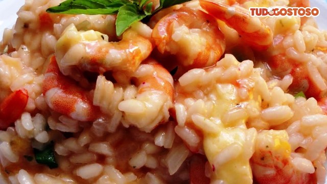 Risoto de camarão (simples)