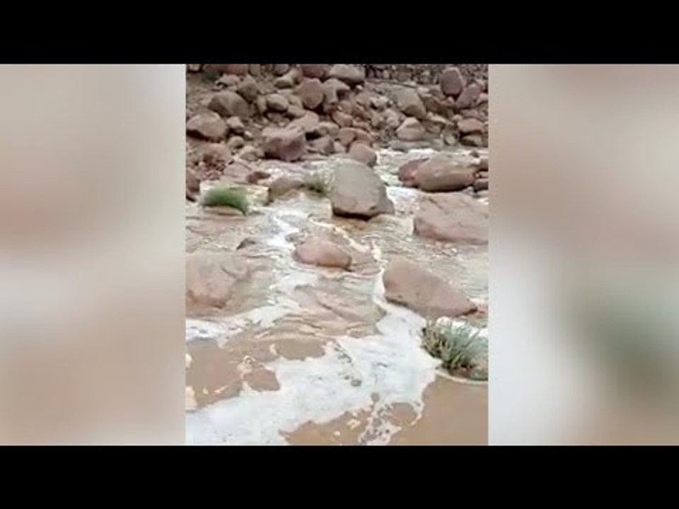 سقوط أمطار وسيول على مدينة سانت كاترين