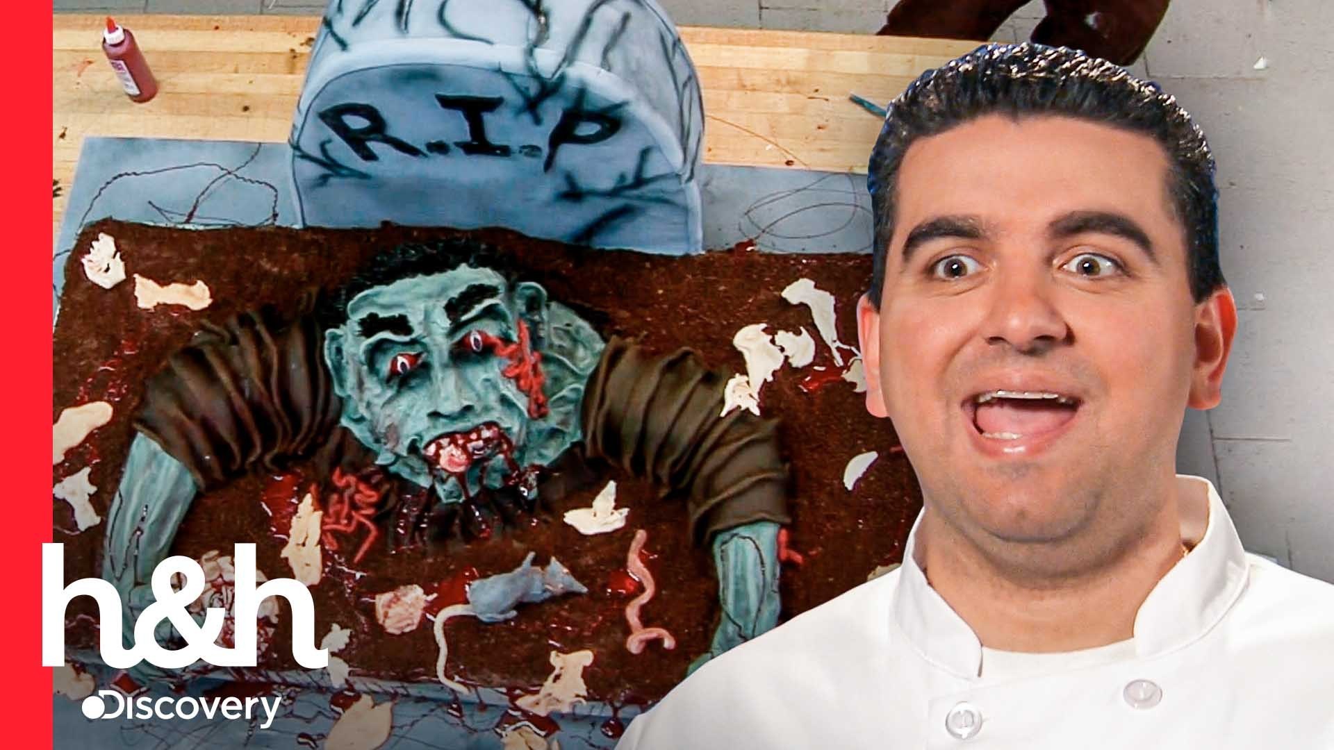 Bolo assustador sobre zumbis inspirado em carne podre | Cake Boss | Discovery H&H Brasil