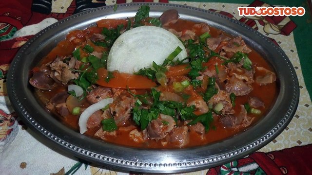 Moela ao molho de tomates