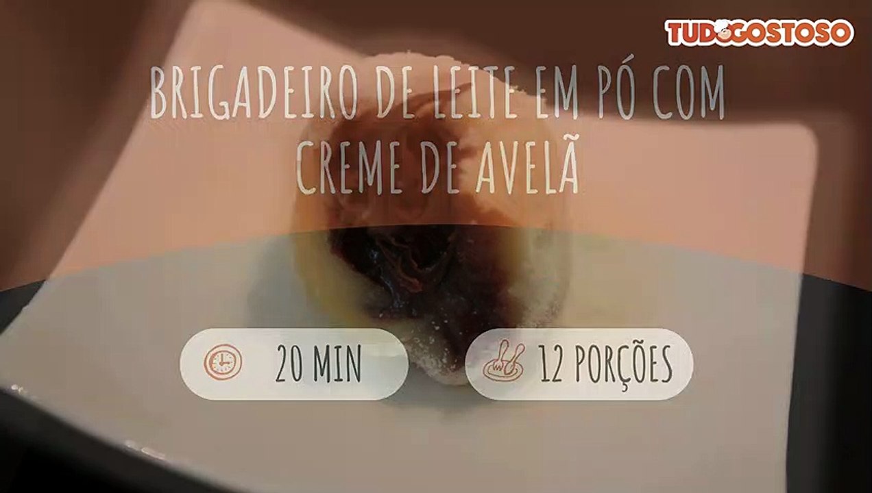 Brigadeiro de leite em pó com creme de avelã