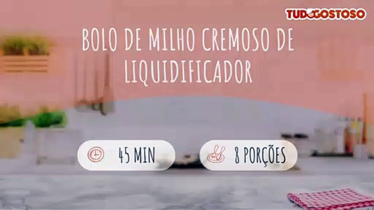 Bolo de milho cremoso de liquidificador
