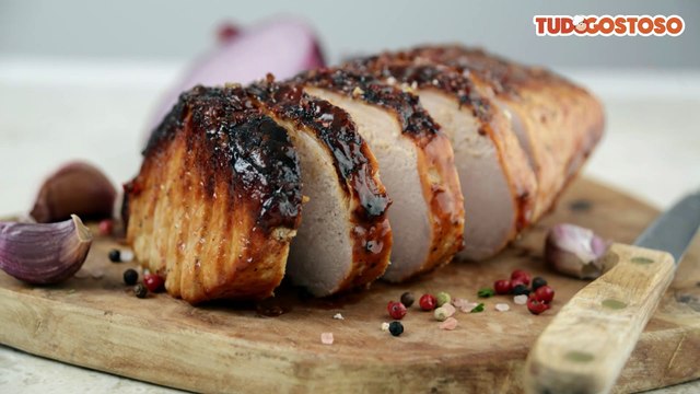 Lombo de porco ao molho barbecue