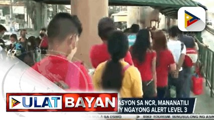 Pampublikong transportasyon sa NCR, mananatili sa 70% passenger capacity ngayong Alert Level 3; Random antigen testing, isasagawa sa mga istasyon ng tren