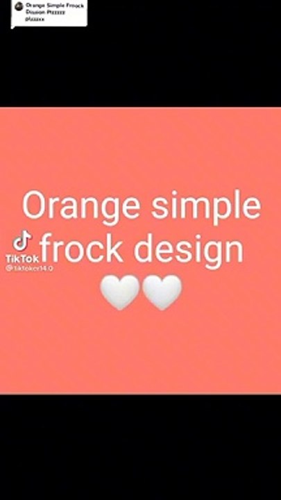 Orange colour frock design