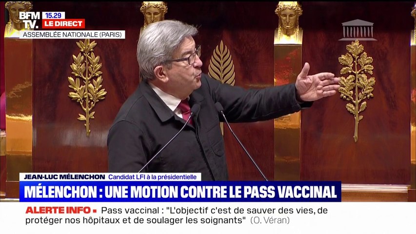 Vous avez semé un chaos indescriptible du fait de votre imprévoyance":  Jean-Luc Mélenchon s'insurge contre la politique sanitaire du gouvernement  devant l'Assemblée nationale - Vidéo Dailymotion