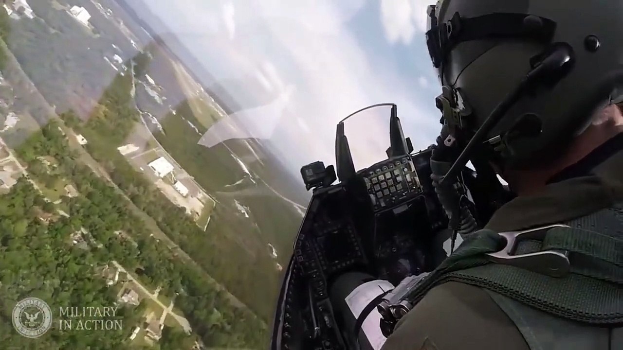 Cockpit View USAF F 16 Fighter Jets in Action Beautiful Take Off and Landing