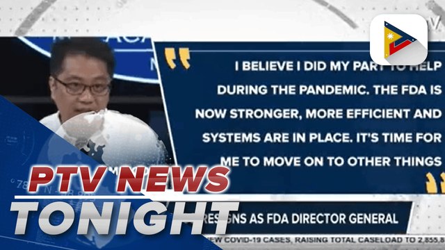 Dr. Eric Domingo resigns as FDA Director-General