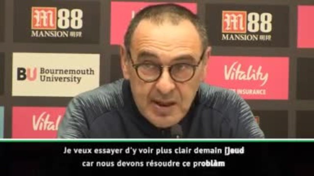 24e j - Sarri : Je voulais parler aux joueurs seul, j'avais besoin de comprendre