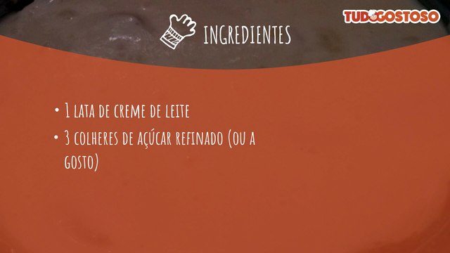 Cobertura de bolo só com creme de leite