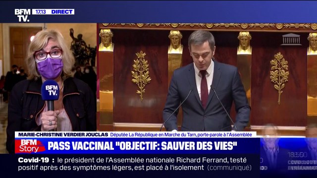 Pour la porte-parole LaREM à l'Assemblée nationale, le pass vaccinal, c'est faire peser la contrainte sur les gens qui ne sont pas vaccinés