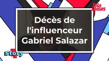 Décès de l'influenceur Gabriel Salazar
