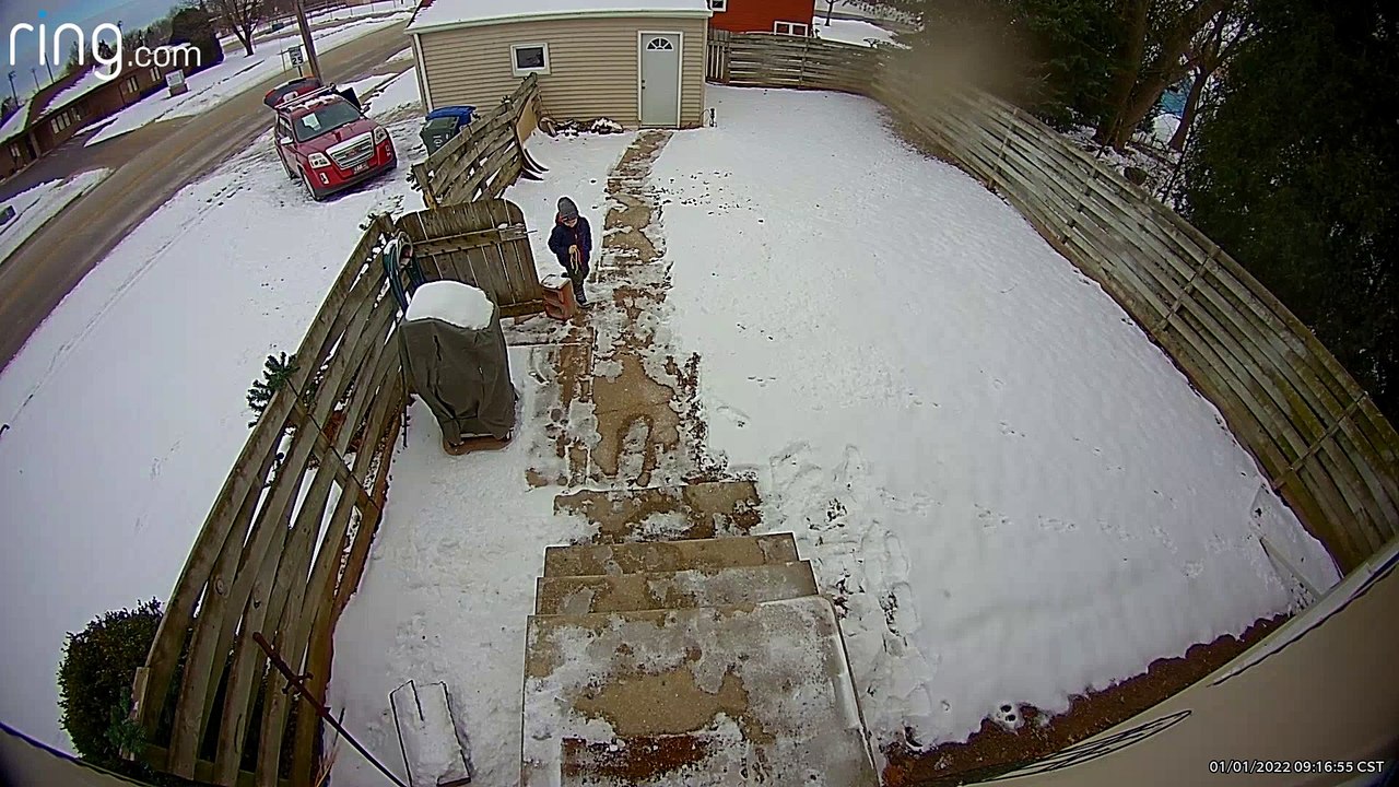 Father Falls While Transporting TV