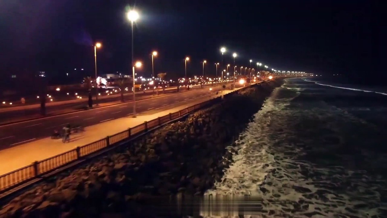 Gwadar Marine Drive Night Drone View || Balochi Song || Gwadar beach Pakistan