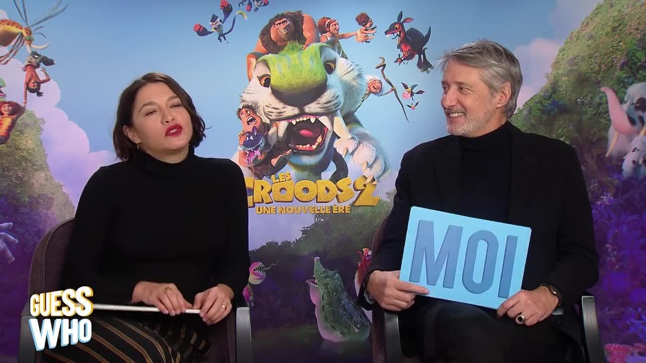Qui gagnerait Koh-Lanta ? Qui aurait su faire du feu ? : Emma et Antoine de Caunes (Les Croods 2) se livrent au Guess Who
