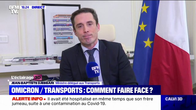 Jean-Baptiste Djebbari: Si vous avez un besoin impératif de boire ou de manger dans le train, vous pourrez retirer votre masque rapidement et le remettre tout de suite après