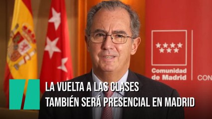 La vuelta a las clases también será presencial en la Comunidad de Madrid