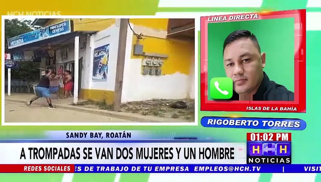 A “trompadas” se van dos mujeres y un hombre en Islas de La Bahía