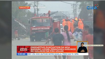 Preemptive evacuation sa mga bahaing lugar, isinagawa kasunod ng malakas na pag-uulan | UB