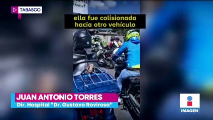 Sufre accidente en moto y equipo de médicos la salva
