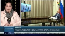 Gobierno de Rusia propone a EE.UU. garantías jurídicas de seguridad