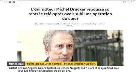 Michel Drucker hospitalisé : l'animateur de France 2 a été opéré du coeur