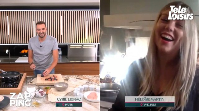 Héloïse Martin sous le charme de Cyril Lignac dans Tous en cuisine
