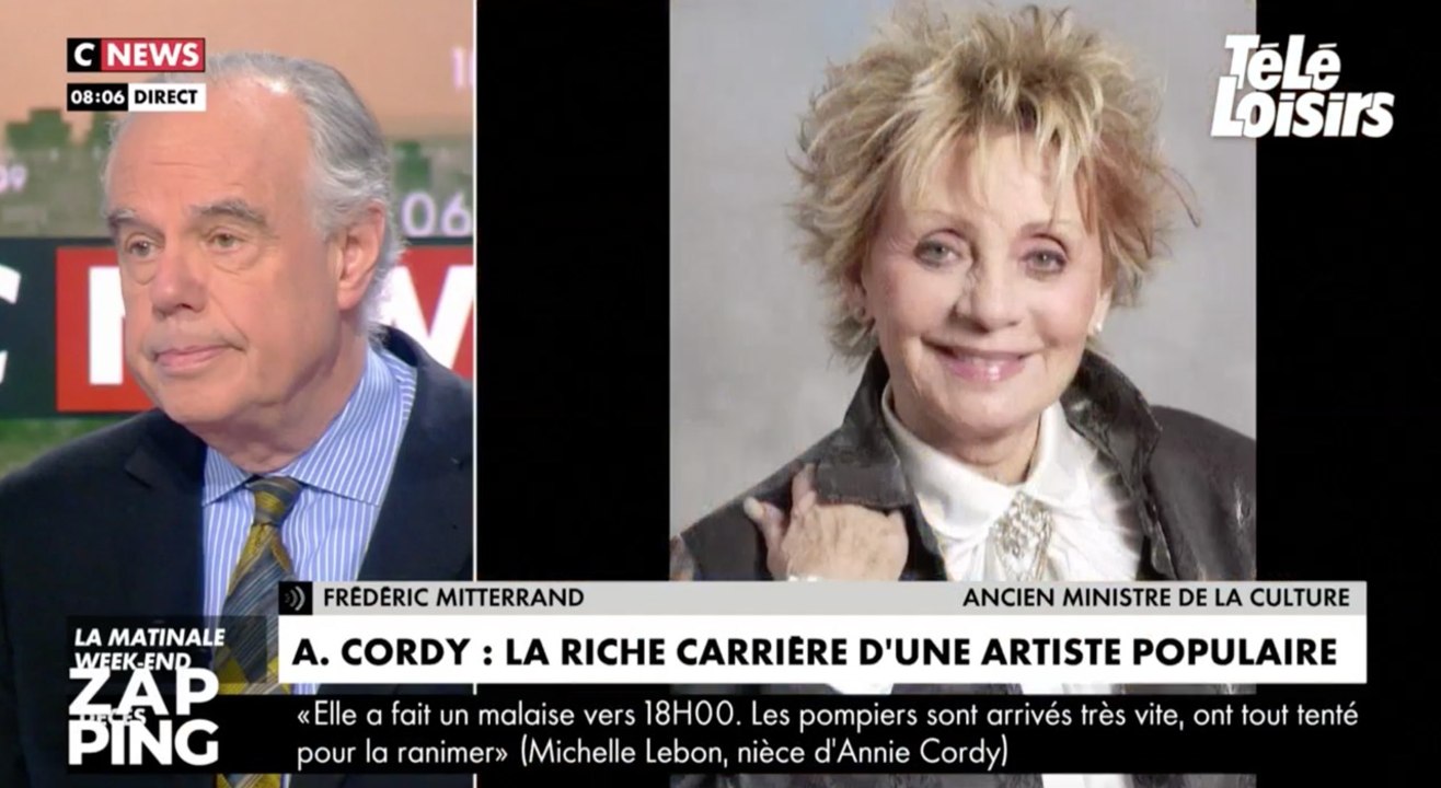 Annie Cordy   Frédéric Mitterand évoque le plus grand drame de la vie de la chanteuse
