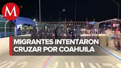 Cierran paso fronterizo en Piedras negras por intento de cruce masivo