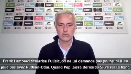 36e j. - Mourinho : "Vous ne posez pas cette question à Lampard, Klopp ou Guardiola"