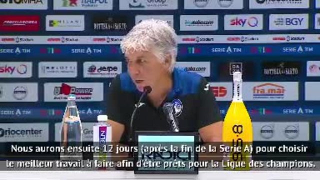 Atalanta - Gasperini : Nous utilisons la Serie A pour nous entraîner