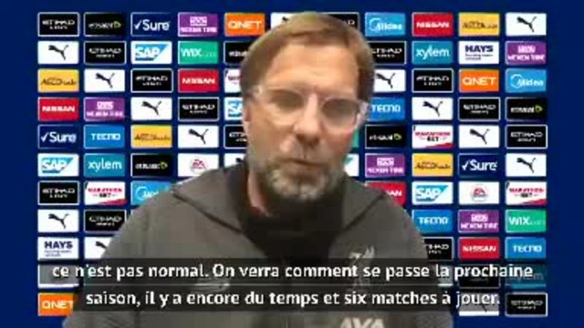 32e j. - Klopp : Cela montre à quel point City est fort