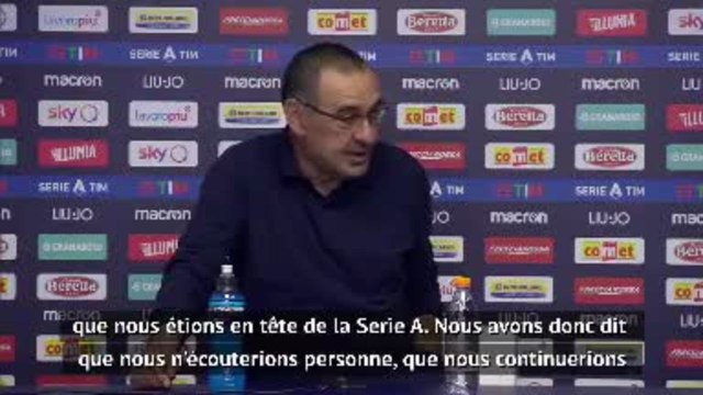 27e j. - Sarri : Il y a ceux qui font des choses et ceux qui expriment des opinions