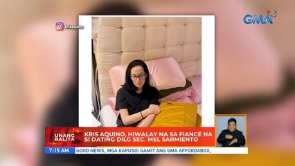 Kris Aquino, hiwalay na sa fiance na si dating DILG Sec. Mel Sarmiento | UB
