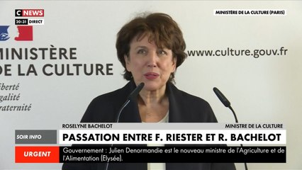 Roselyne Bachelot succède à Franck Riester au ministère de la culture