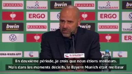Finale - Bosz : "Le Bayern a été meilleur"